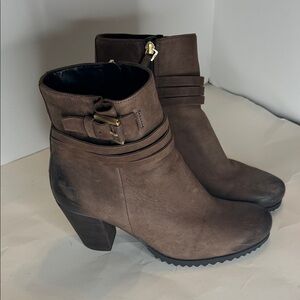 Ecco women’s wool/Sherling lined brown heeled booties. ❤️❤️❤️ size 39 (9)